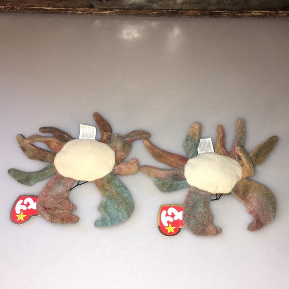 Ty Beanie Babies Claude and Teenie Beanie Babies Claude the Crabs - Picture 8 of 12